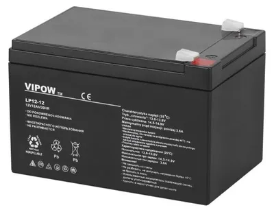 Obrázok produktu pre Gélový olovnený akumulátor 12 V, 12 Ah, bezúdržbový, 151x98x95 mm