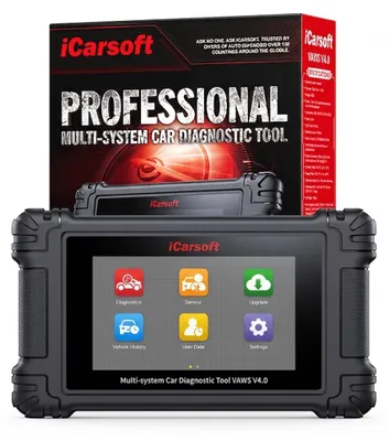 Produktbild von iCarsoft VAWS V4.0 OBD2 Diagnosegerät kompatibel mit VW Audi Seat Skoda Bentley inkl. 2 weitere Marken GRATIS, CAN-FD, Service-Reset inkl. Updates