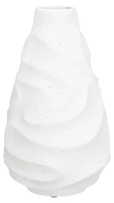 Produktbild von Gilde Vase, rund, "Ondulas", gepunktet, Keramik, weiß, VE 2, H. 30 cm, D. 18 cm 58549 4063387585498