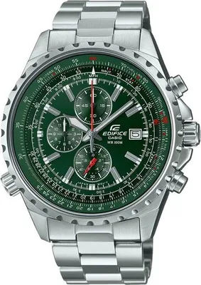 Produktbild von Edifice Edelstahl Uhr, Casio Grau, Quarz, Mineralglas, Analog