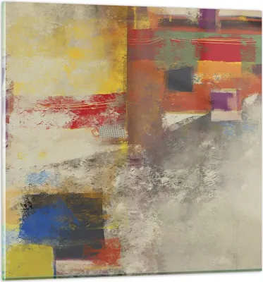 Produktbild von Bilder auf glas - Einteilig - Abstraktion die Farben modern - 50x50cm - Glasbilder - Wandbilder - Bilder - Wanddekoration aus Glas - Glas Bilder - Wandbild auf Glas - GAC50x50-4176