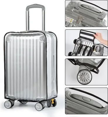 Obrázok produktu pre Ochranný obal na batožinu Transparentný cestovný obal 26" INCH veľkosti XL