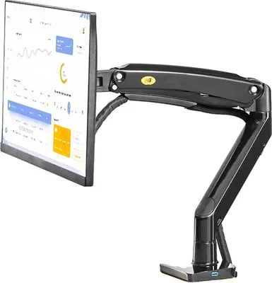 Immagine prodotto di Braccio monitor con molla a gas, girevole, inclinabile, rotazione di 360 gradi, Pologne, NUOVO F100A NERO