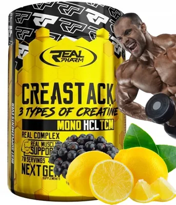 Obrázok produktu pre KREATYNA Real Pharm CREA STACK420g PORZECZKA LEMON