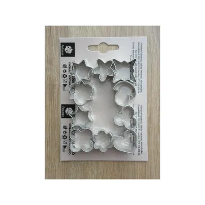 Immagine prodotto di Set di tagliabiscotti - mini 10pcs Felcman Materiale:: Metallo, Colore: Argento, Numero di pezzi:: 10, Lavabile in lavastoviglie: No