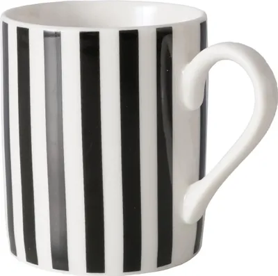 Produktbild von Espressotasse Ziggio aus Keramik, 100 ml, schwarz-weiß gestreift