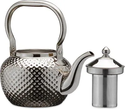 Produktbild von Edelstahl Teekanne 12 Liter mit Sieb silber