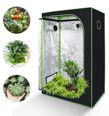 Produktbild von Eikuavons Growbox 120x60x180cm Pflanzzelt Indoor 600D Oxford, 99,9% lichtdicht, 95% reflektierend