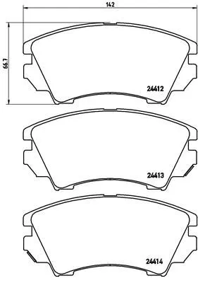 Produktbild von Brembo Bremsbelagsatz, Scheibenbremse Vorderachse P 59 055