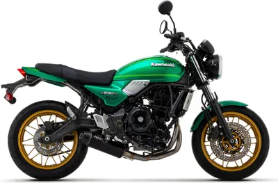 Image de Système d'échappement ARROW complet DARK REBEL avec embout en carbone pour Kawasaki Z650 RS année modèle 2021-