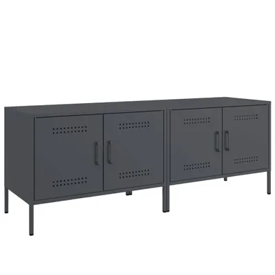Produktbild von vidaXL TV-Schränke 2 Stk. Anthrazit 68x39x50,5 cm Stahl