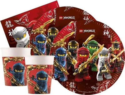 Produktbild von Lego Ninjago Partyset für 16 Personen 52 tlg.