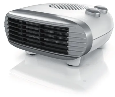 Zdjęcie produktu dla Termowentylator Brandson 2000W, regulowany termostat, zabezpieczenie przed przegrzaniem, automatyczne wyłączanie, 3 poziomy mocy, biały/srebrny