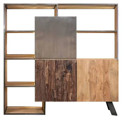 Produktbild von CITY Highboard mit LED‑Licht, 3 Türen, 6 Ablageflächen, 165×40×160 cm