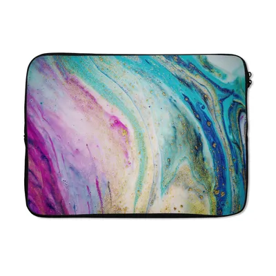 Produktbild von MuchoWow® Laptop Hülle 14 ZollMarmor - Farbe - Regenbogen Laptoptasche - Laptoptasche - Stoßsicher - Schutzhaube