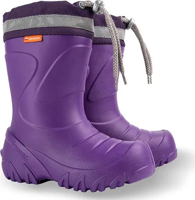 Produktbild von DEMAR Kinder Gummistiefel Winterstiefel Regenstiefel Kinderstiefel Gefüttert Lila 26/27
