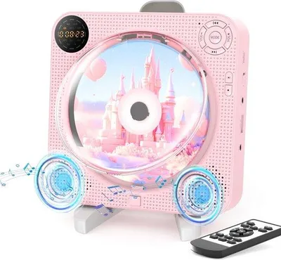 Productafbeelding van Draagbare CD-speler met Bluetooth 5.0 - Leuke en Functionele Muziekspeler voor Thuis en onderweg