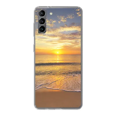 Produktbild von MuchoWow® Handyhülle Schutzhülle Hülle für Samsung Galaxy S21 Plus Strand - Sonnenuntergang - Meer Silikon Softcase Handy Hülle - Handy-Tasche