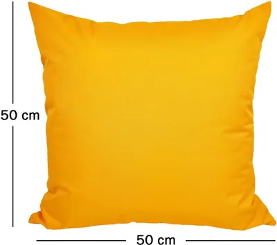 Produktbild von JACK 50x50cm Outdoor Lounge Kissen Dekokissen inkl. XXL-Füllung Wasserabweisend Sitzkissen Garten Stuhl Lotus Effekt, Farbe:Gelb