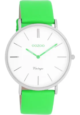 Immagine prodotto di Oozoo Orologio da polso in pelle verde Serie Vintage da donna analogico al quarzo UOC20311