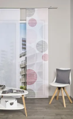Produktbild von 84553 Schiebegardine BORDEN halbtransparent, Bambusoptik 260x60 cm