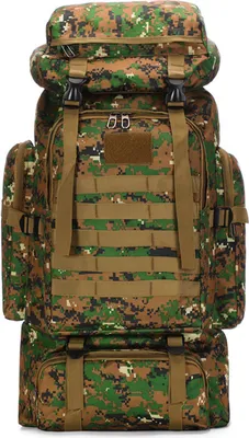Produktbild von 80L Outdoor Militärrucksäcke, Oxford-Gewebe wasserdicht Jagdtaschen, Taktischer Rucksack für Camping, Wandern und Angeln, Armeegrün