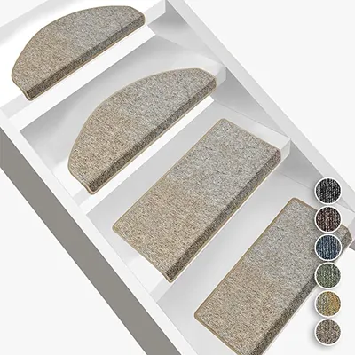 Image de Tapis de marche York Tapis de marche pour l'intérieur résistant et facile d'entretien Beige 19 x 56 cm
