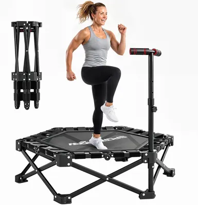 Produktbild von SPORTNOW Fitness Trampolin klappbar Ø104 cm Mini Trampoline mit T-Griff