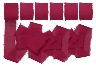 Immagine prodotto di Set di 6 nastri di seta chiffon per decorazioni e confezioni regalo