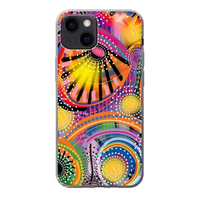 Produktbild von MuchoWow® Handyhülle Schutzhülle Hülle für iPhone 13 mini Formen - Kunst - Muster - Psychedelisch Silikon Softcase Handy Hülle - Softcase