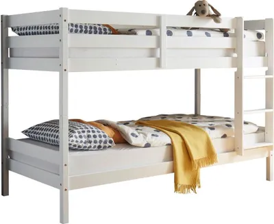 Produktbild von Kinderbett Jugendbett Bett Kinder Etagenbett "Moritz I" Kiefer Weiß