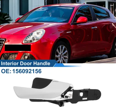 Image de Poignée De Porte Intérieure Arrière Droite Côté Passager Pour Alfa Romeo Giulietta 2010-2019 Poignée De Porte Intérieure No.156092156 Noir Ton Argenté 1 Pc