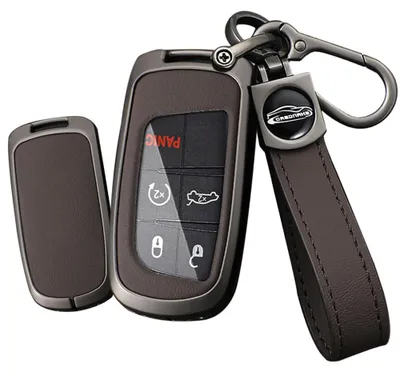 Autoschlüssel-Hülle Leder 3-Tasten für Fiat/Chrysler/Jeep