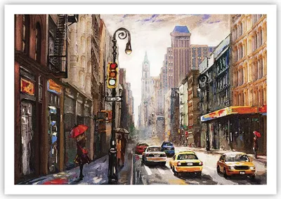 Produktbild von Poster - Poster ohne Rahmen - New York Aquarell - 100x70 cm - Wand Bild - Wanddeko - Wandbilder - Kunstposter - Wandposter - Bilder - Kunstdruck - Wanddekoration - Wandbild - P2XAA100x70-4590