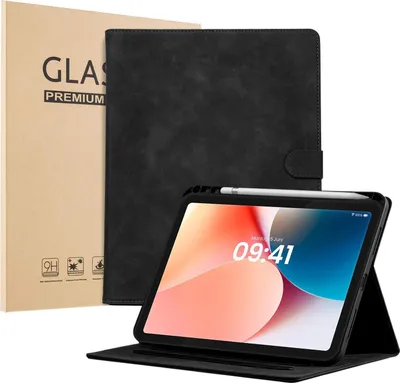 Produktbild von LBH Tablet Schutzhülle + 2x 9H Display Glas für Apple iPad 10. Gen 10.9 Zoll Cover Case Schutz Tablet Farbe: Schwarz