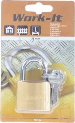 Produktbild von Work-it Vorhängeschloss Gehärtet 38mm 1 Stück