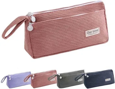 Obrázek produktu pro Růžová školní taška se dvěma přihrádkami, jednoduchá a v retro stylu, do školy i do kanceláře