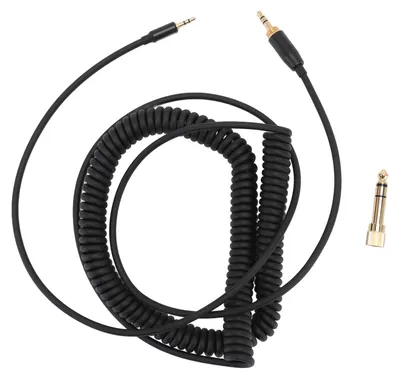 Obrázek produktu pro Spirálový kabel sluchátek, pozlacený konektor, náhradní kabel sluchátek pro NC700 QC45 QC35 QC25 OE2 OE2i SoundTrue černý