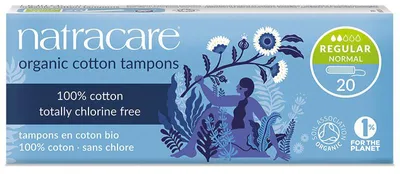 Productafbeelding van Natracare Tampons katoen normaal (20 stuks)