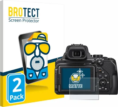 Produktbild von 2x BROTECT Schutzfolie für Nikon Coolpix P1000 / P1100 Displayschutz Displayschutzfolie Folie Matt Entspiegelungsfolie