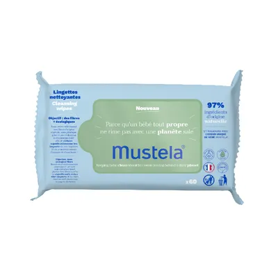 Image de Mustela GentleCare lingettes nettoyantes pour enfants - 60pcs
