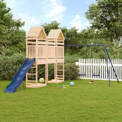 Produktbild von 2024 Moderne Schaukeln Spielturm Massivholz Kiefer 372125