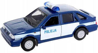 Obrázek produktu pro Welly Polonez Caro Plus, policejní auto, model v měřítku 1:40