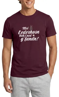 Produktbild von Spreadshirt Bayern Lederhose Ersatz Volksfest Trachtenshirt Männer T-Shirt, 3XL, Ziegelrot