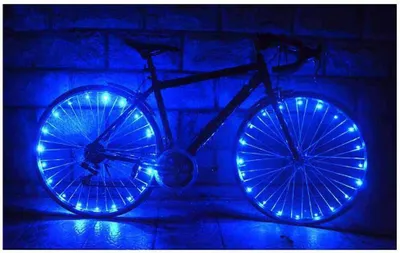 Produktbild von Wasserdichtes Fahrradlicht mit 20 LEDs, 2,2 Meter Kabel, für Speichen, Fahrradreifenlampe, Nachtwarnlicht, Sicherheitsblinkanlage für Fahrräder