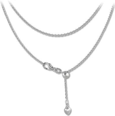 Produktbild von SilberDream Collier Echt 925 Silber 45cm Damen Halsschmuck Herz silber D2SDK22645J