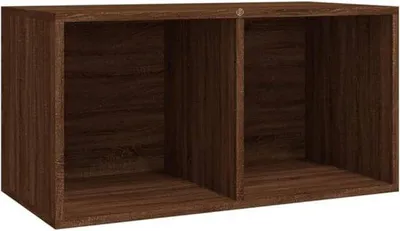 Image de Coffret en bois pour disques vinyles