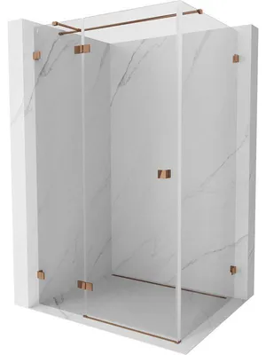 Obrázek produktu pro Mexen Lunar T sprchový kout s otevíracími dveřmi vlevo 120 x 90 cm, transparentní, růžové zlato - 834T-120-090-60-00-L