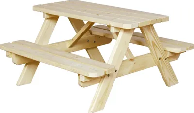 Image de Table de pique-nique pour enfants, table de jardin Jimmy en pin, 90 x 85 cm