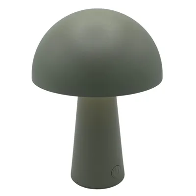 Produktbild von Anna's Collection USB Tischleuchte Pilz oliv grün außen dimmbar 3 LED Farben 15x21cm
